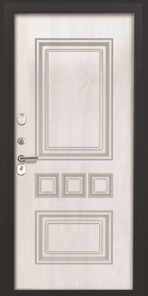 Входная дверь ДвериПРО L-Термо серебро фл-608 винорит white DPRO195612 внутренняя сторона
